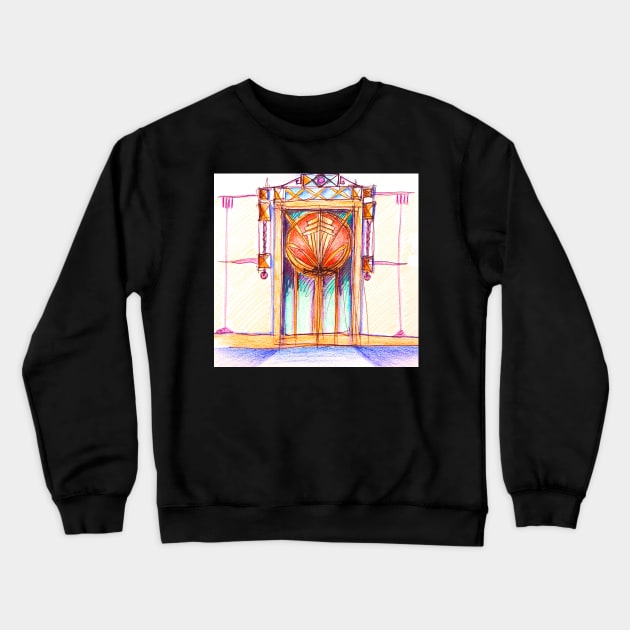 crazy door 1. rising sun Crewneck Sweatshirt by terezadelpilar